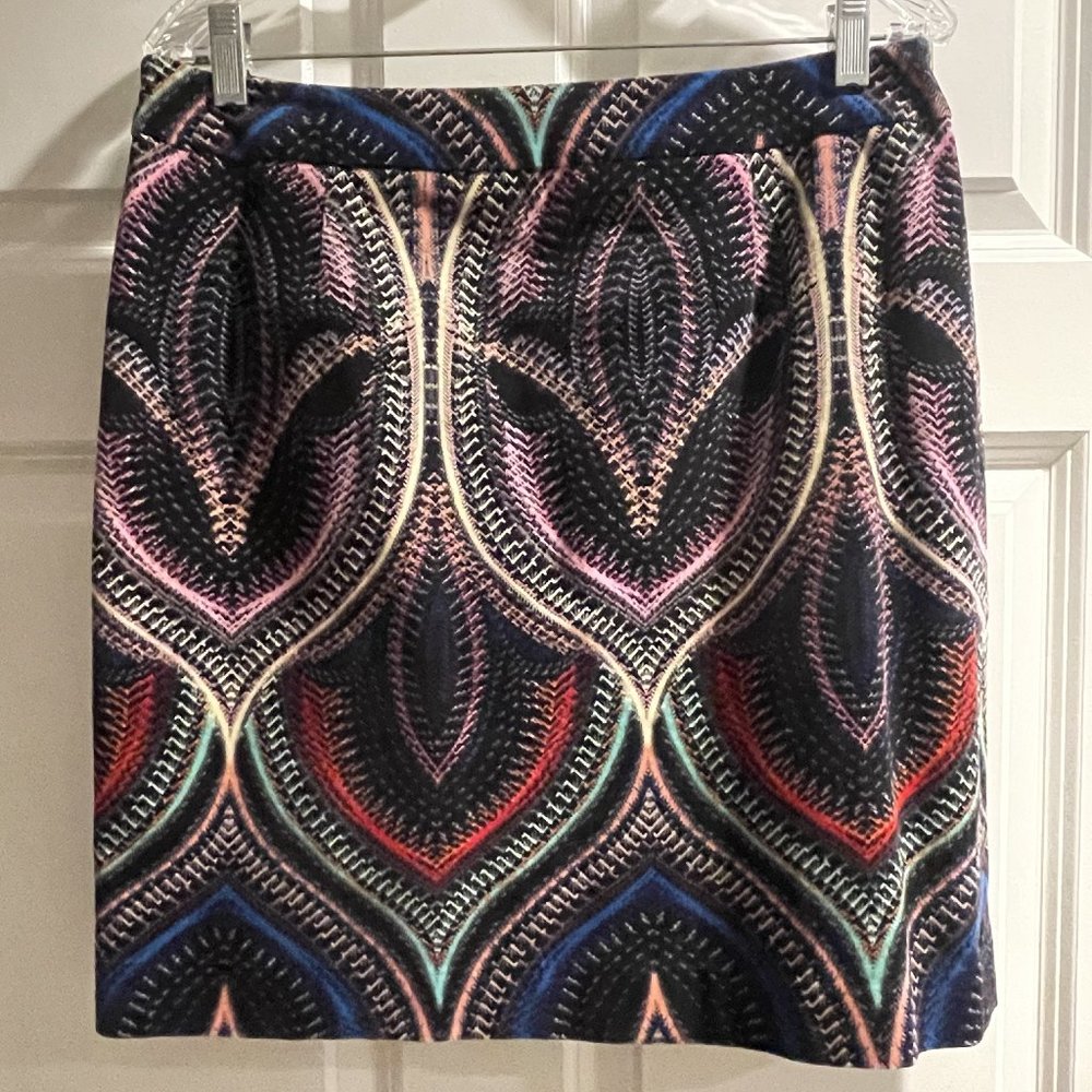 Etcetera Abstract Pencil Skirt Sz 12 Like NEW Lined Boutique Designer Preppy